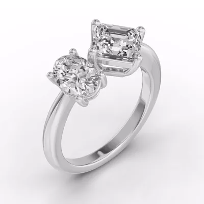 Toi Et Moi Double Oval & Asscher Lab Diamond Ring (Starting at 3.00 ct. tw.)