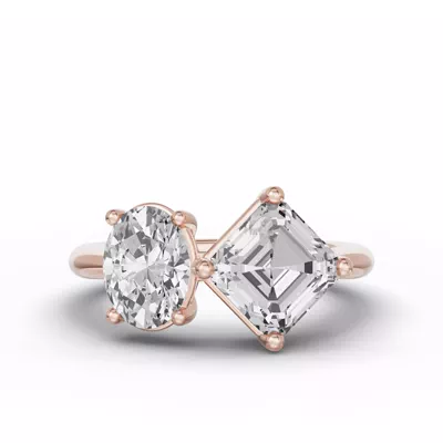 Toi Et Moi Double Oval & Asscher Lab Diamond Ring (Starting at 5.00 ct. tw.)