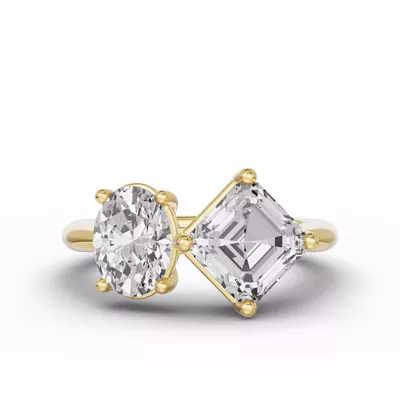 Toi Et Moi Double Oval & Asscher Lab Diamond Ring (Starting at 5.00 ct. tw.)