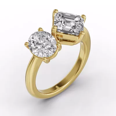 Toi Et Moi Double Oval & Asscher Lab Diamond Ring (Starting at 5.00 ct. tw.)