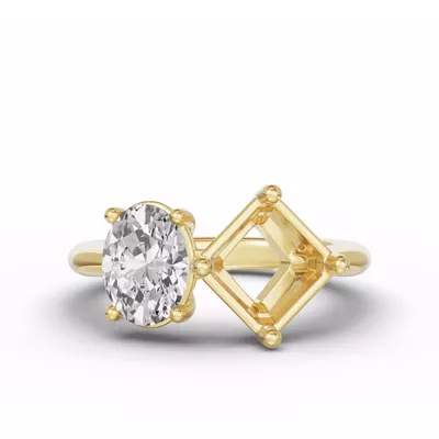 Toi Et Moi Double Oval & Asscher Lab Diamond Ring (Starting at 5.00 ct. tw.)