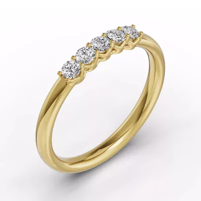 Unity Prong 5-Stone Lab Band (.25 ct. tw.)