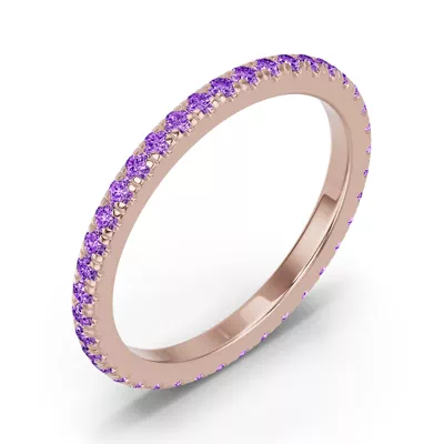 Chroma Amethyst Eternity Band