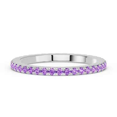 Chroma Amethyst Eternity Band