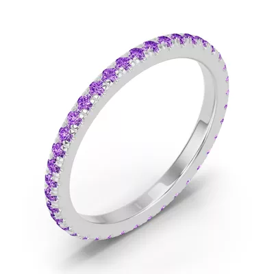 Chroma Amethyst Eternity Band