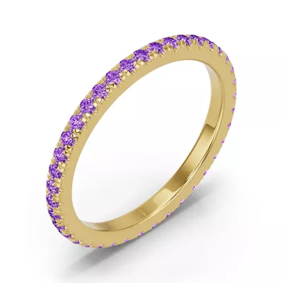 Chroma Amethyst Eternity Band