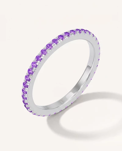 Chroma Amethyst Eternity Band