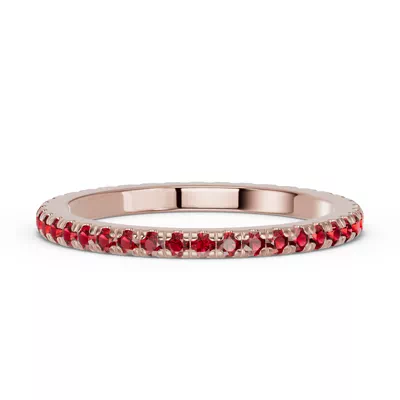 Chroma Garnet Eternity Band
