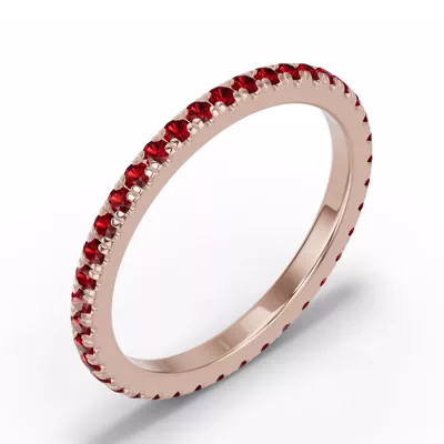 Chroma Garnet Eternity Band