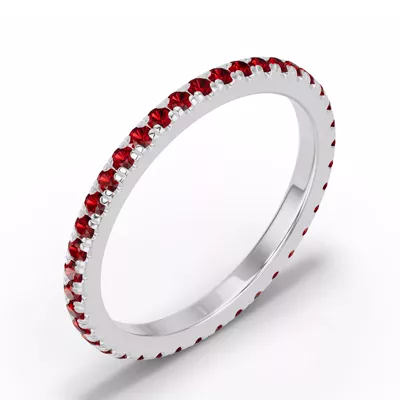 Chroma Garnet Eternity Band