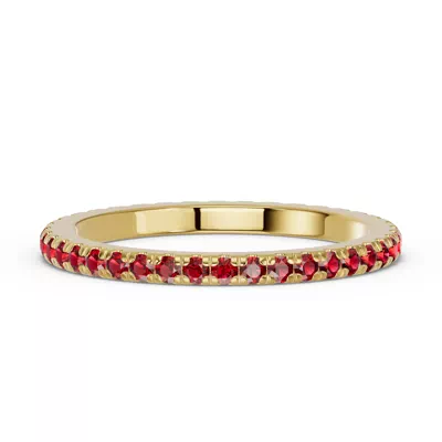 Chroma Garnet Eternity Band