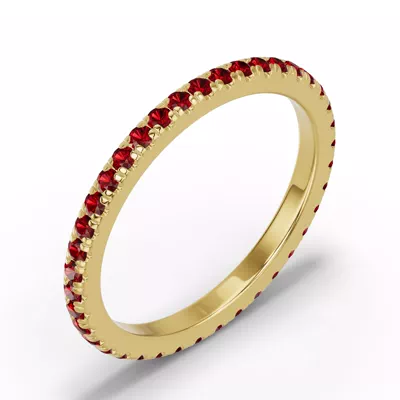 Chroma Garnet Eternity Band
