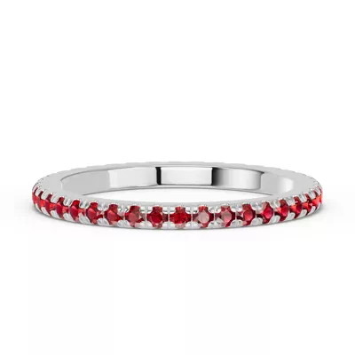 Chroma Garnet Eternity Band