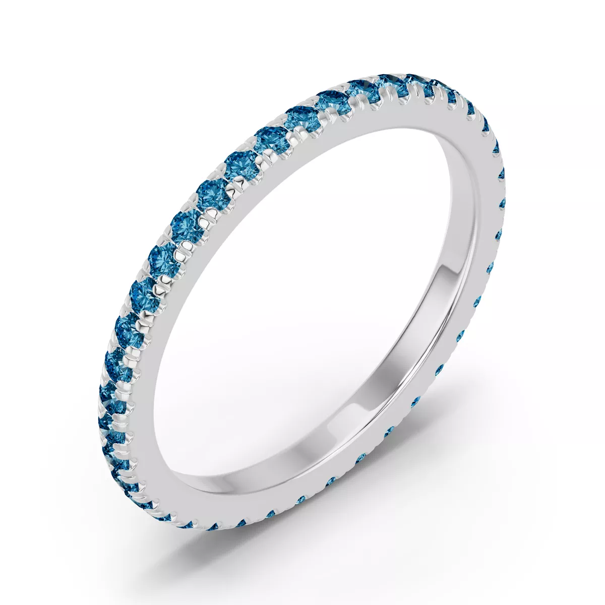 Chroma London Blue Topaz Eternity Band - 18K White Gold