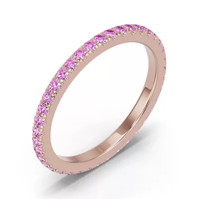 Chroma Pink Sapphire Eternity Band