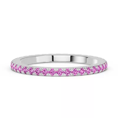 Chroma Pink Sapphire Eternity Band