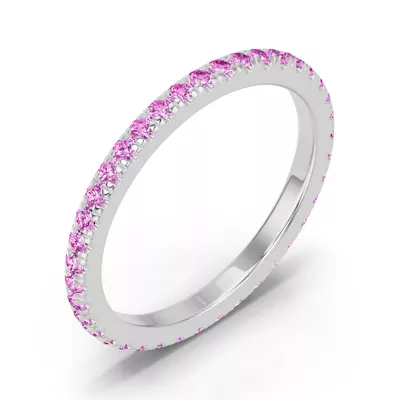 Chroma Pink Sapphire Eternity Band