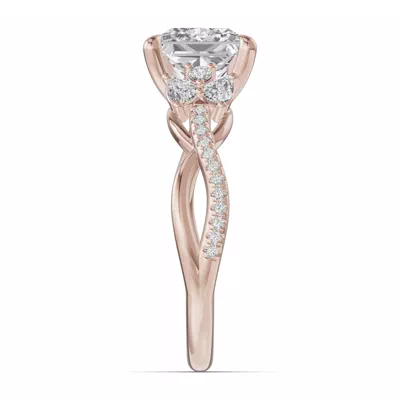 Papillon Twist Pavé Engagement Ring