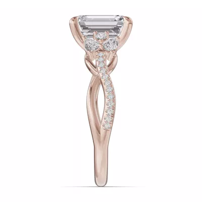 Papillon Twist Pavé Engagement Ring