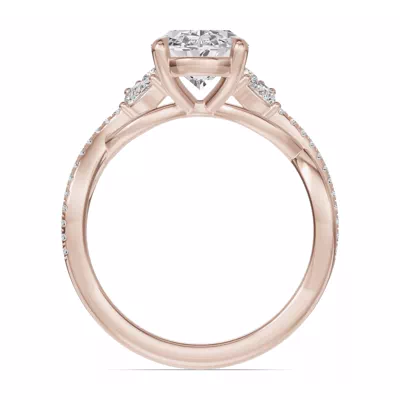 Papillon Twist Pavé Engagement Ring