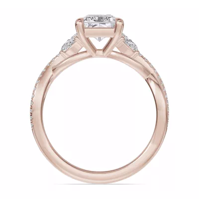 Papillon Twist Pavé Engagement Ring