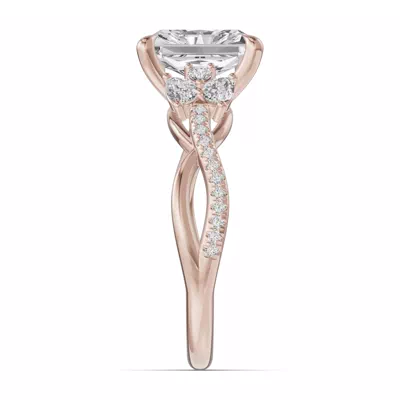 Papillon Twist Pavé Engagement Ring