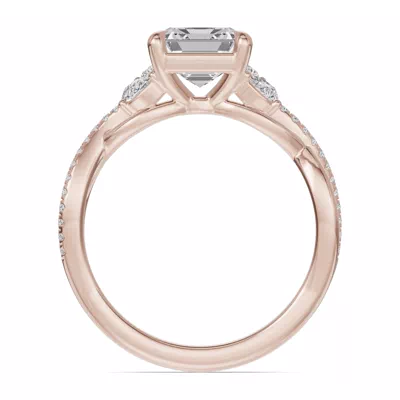 Papillon Twist Pavé Engagement Ring