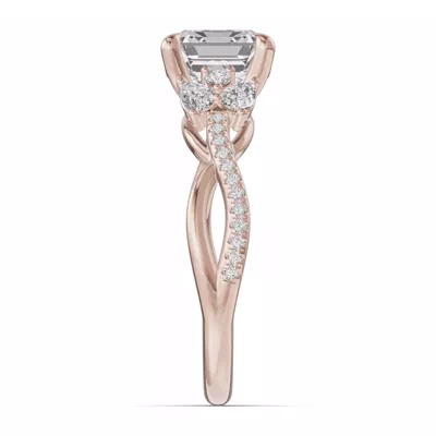 Papillon Twist Pavé Engagement Ring