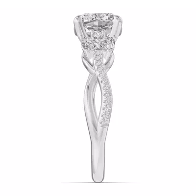 Papillon Twist Pavé Engagement Ring