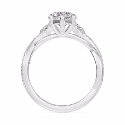 Papillon Twist Pavé Engagement Ring