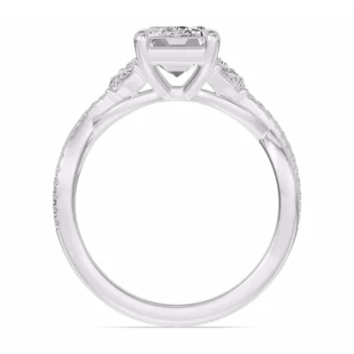 Papillon Twist Pavé Engagement Ring