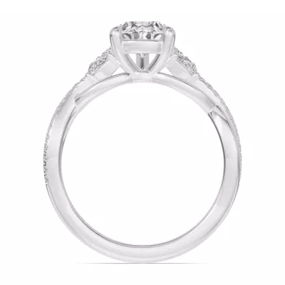 Papillon Twist Pavé Engagement Ring