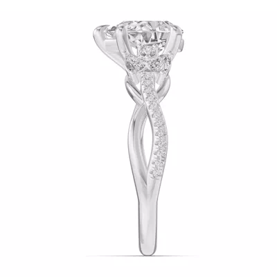 Papillon Twist Pavé Engagement Ring