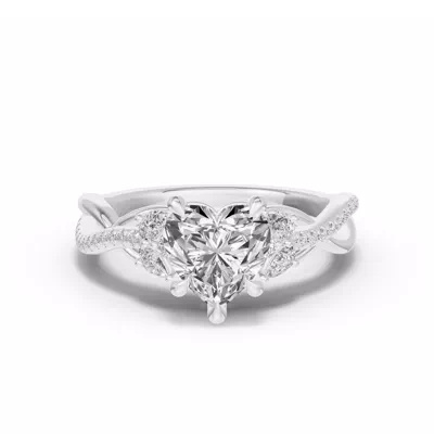 Papillon Twist Pavé Engagement Ring