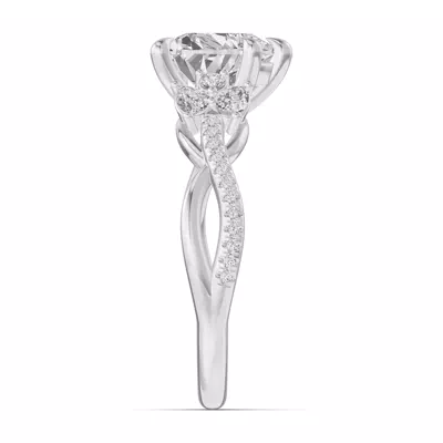 Papillon Twist Pavé Engagement Ring