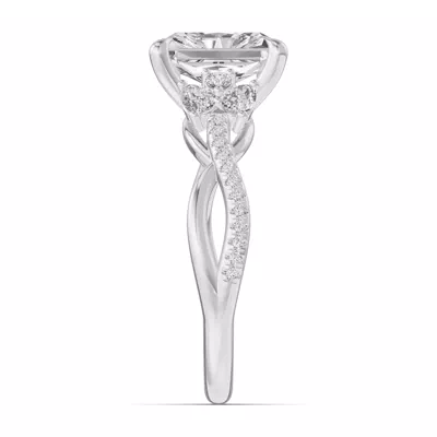 Papillon Twist Pavé Engagement Ring