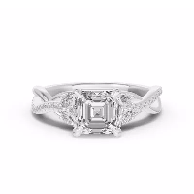 Papillon Twist Pavé Engagement Ring
