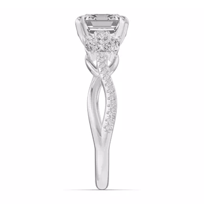 Papillon Twist Pavé Engagement Ring