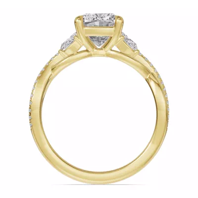 Papillon Twist Pavé Engagement Ring