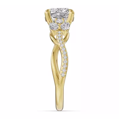 Papillon Twist Pavé Engagement Ring