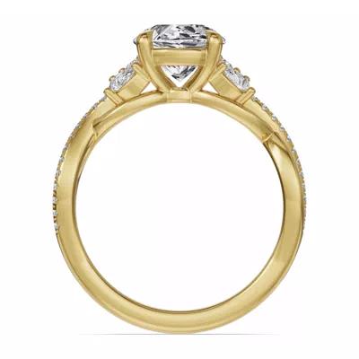 Papillon Twist Pavé Engagement Ring