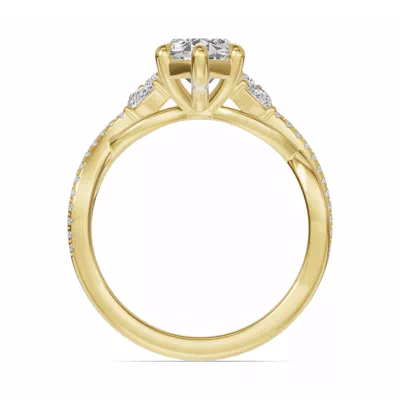 Papillon Twist Pavé Engagement Ring