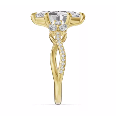 Papillon Twist Pavé Engagement Ring