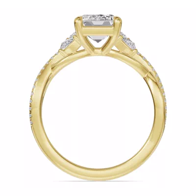Papillon Twist Pavé Engagement Ring