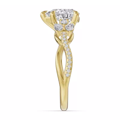 Papillon Twist Pavé Engagement Ring