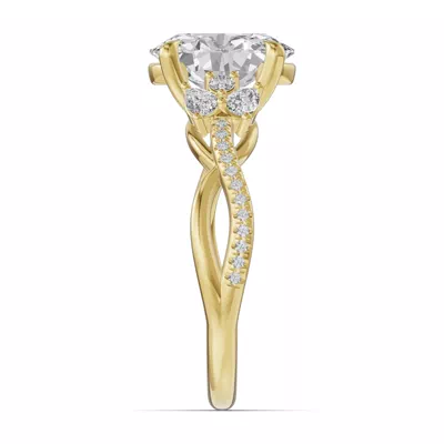Papillon Twist Pavé Engagement Ring