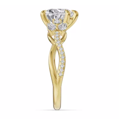 Papillon Twist Pavé Engagement Ring