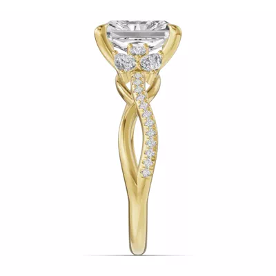 Papillon Twist Pavé Engagement Ring