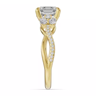 Papillon Twist Pavé Engagement Ring