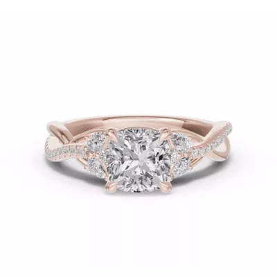 Papillon Twist Pavé Engagement Ring